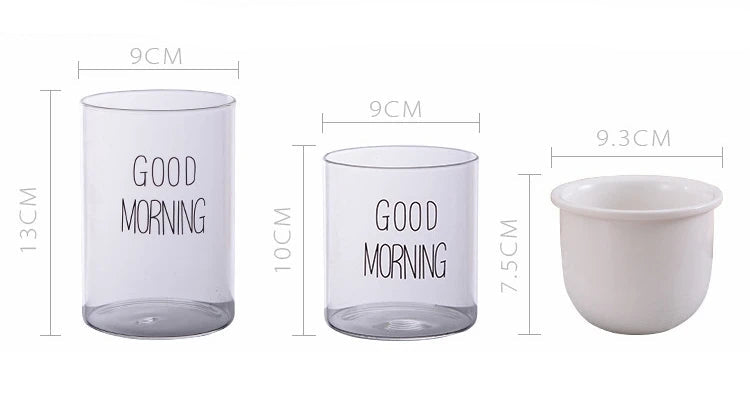 Cache pot verre orchidée